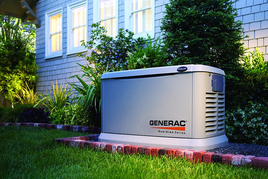 This undated photo provided by Generac shows a Guardian Series built-in generator available for homeowners. Although built-ins are more expensive and require professional installation, they turn on automatically in power outages. Portables are powered by gasoline and need to be manually started.  (AP Photo/Generac)